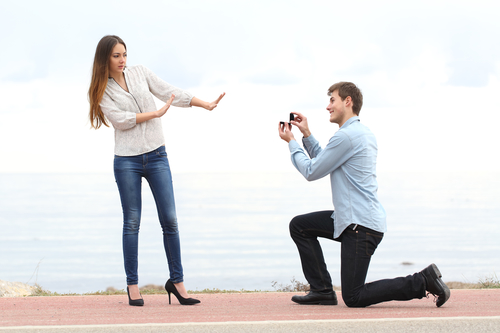Proposal rejection when a man asks in marriage to a woman